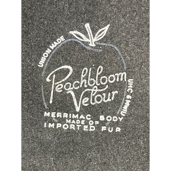 Peachbloom Velour Union Made Swagger Black with Vintage Hat Box - Picture 10 of 16